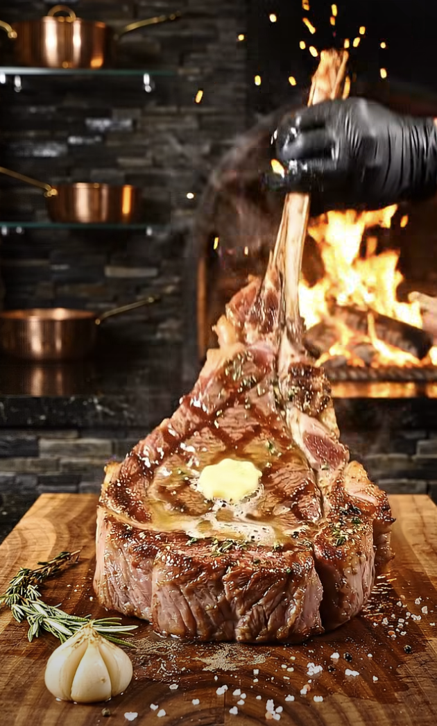 Tagliata di manzo con burro ed erbe aromatiche